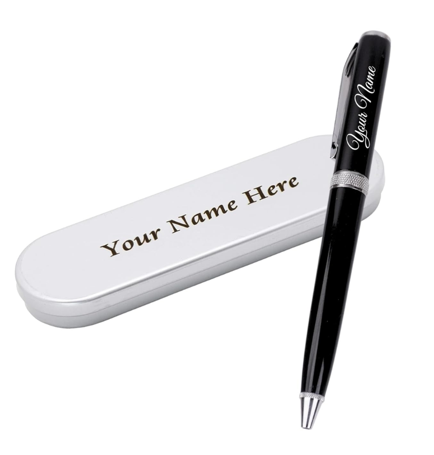 Manufacturer, Exporter, Importer, Supplier, Wholesaler, Retailer, Trader of Customised Name Print Pen Jumbo Pen With Silver Highlights in Gurgaon, Haryana, India.