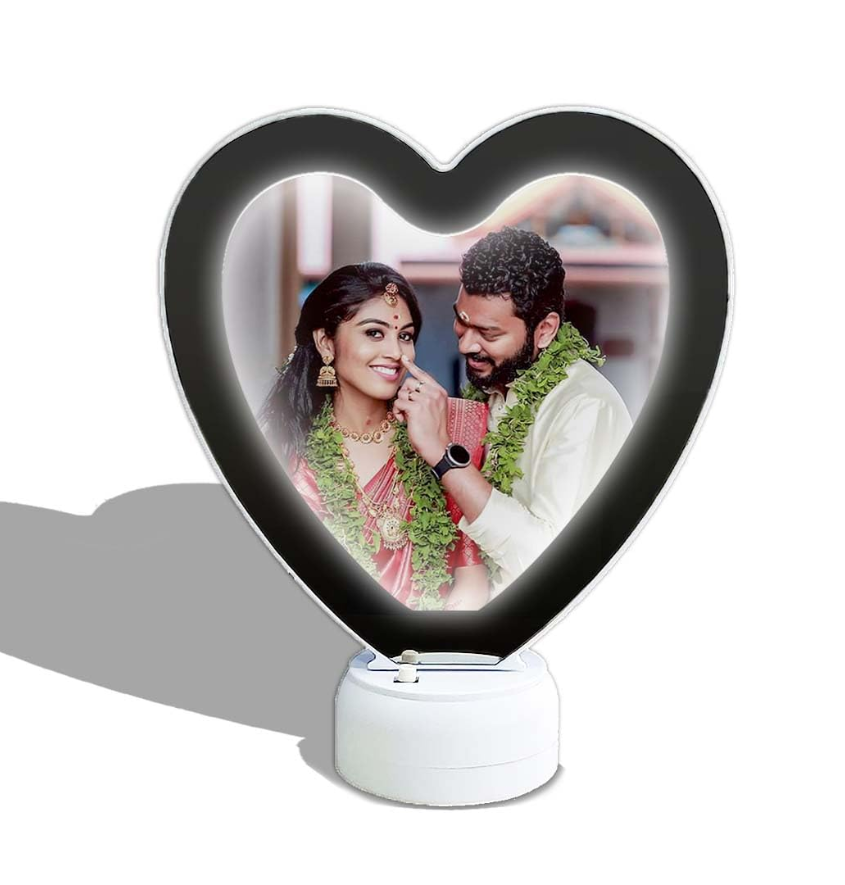 Manufacturer, Exporter, Importer, Supplier, Wholesaler, Retailer, Trader of Heart Shape Personalized Customized Magic Mirror in Gurgaon, Haryana, India.