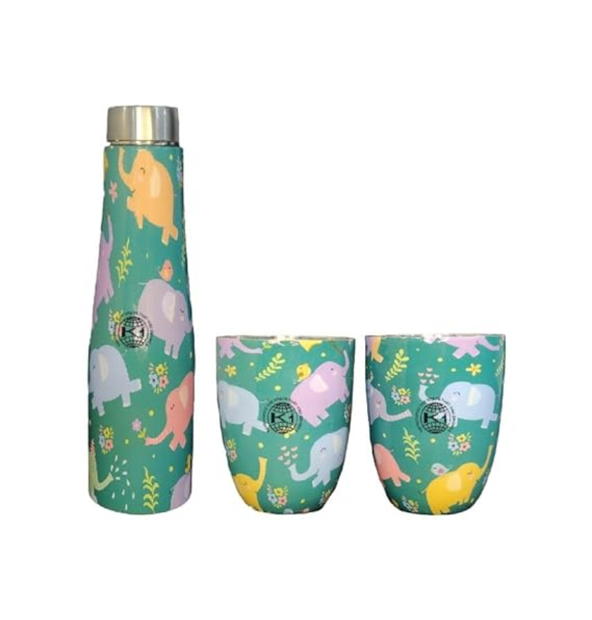 Manufacturer, Exporter, Importer, Supplier, Wholesaler, Retailer, Trader of Stainless Steel Hand Printed Water Bottle in Gurgaon, Haryana, India.